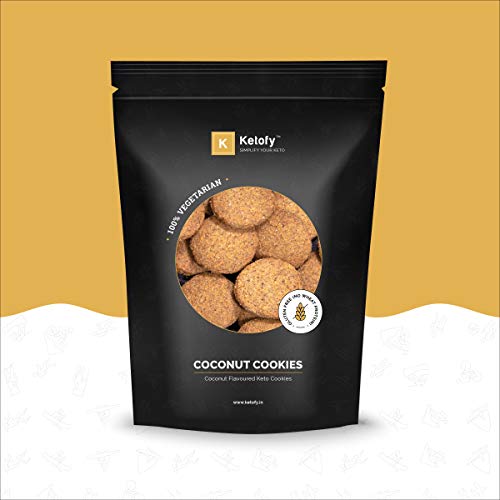 Product Cover Ketofy - Coconut Keto Cookies (400g) | Bakery Style Gourmet Cookies | 100% Sugar Free | Gluten Free