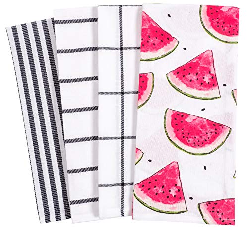 Product Cover KAF Home Pantry Watermelon Slices All Over Kitchen Dish Towel Set of 4, 100-Percent Cotton, 18 x 28-inch