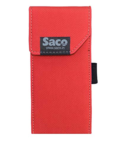 Product Cover Saco Shock Proof Pouch Case Wallet Cover Protector for Mi 10000mAH Li-Polymer Power Bank 2i Model PB10IZM - Red