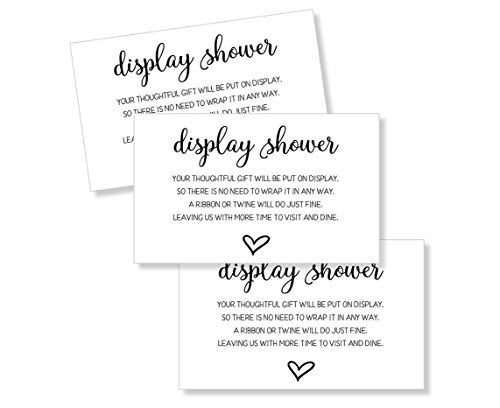 Product Cover 50 Display Shower Insert Cards, Display Shower Card, Display Shower Tags, Display Shower Invitation, Bridal Shower Insert, Baby Shower Display Cards (50-Cards)