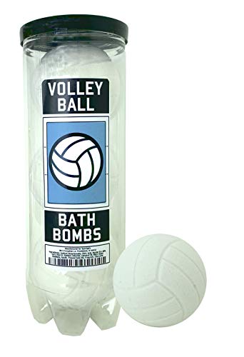 Product Cover Volleyball Bath Bombs - 3 pack - Volleyball Gifts - Luxury Scented Bath Bomb Fizzies - Great Gift for Volleyball players, Teammates, Opponents, Volleyball Clubs & Leagues, Birthdays, Men, Boys, Women