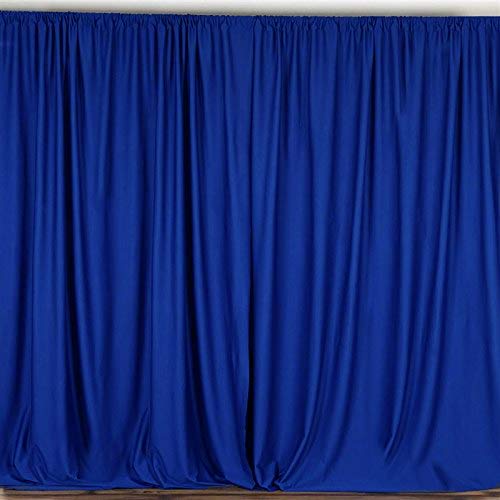 Product Cover AK TRADING CO. 10 feet x 10 feet Polyester Backdrop Drapes Curtains Panels with Rod Pockets - Wedding Ceremony Party Home Window Decorations - Royal Blue