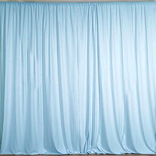 Product Cover AK TRADING CO. 10 feet x 10 feet Polyester Backdrop Drapes Curtains Panels with Rod Pockets - Wedding Ceremony Party Home Window Decorations - Light Blue