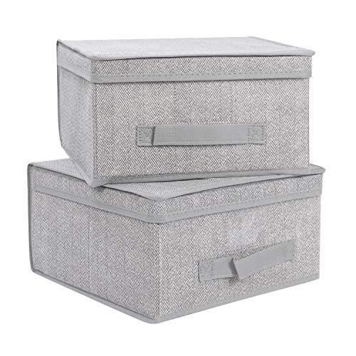 Product Cover HomeStorie® Foldable Non-Woven Storage Organizer Box with Lid, Small - Pack of 2