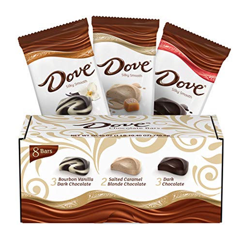 Product Cover DOVE Chocolate Bars Full Size Easter Candy Variety Mix, Great For Easter Gift Baskets, 3.30-Ounce Bars 8-Count Box