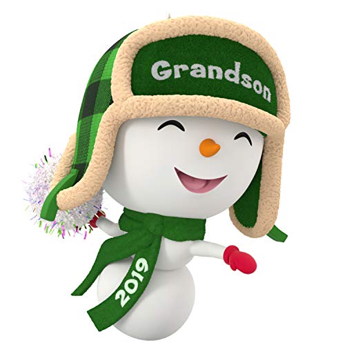 Product Cover Hallmark Keepsake Christmas Ornament 2019 Year Dated, Grandson Snowman
