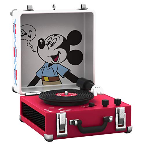 Product Cover Hallmark Keepsake Christmas Ornament 2019 Year Dated Disney Mickey Mouse Record Player Musical (Plays Jingle Bells)