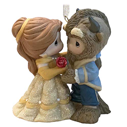 Product Cover Hallmark Keepsake Christmas Ornament 2019 Year Dated Disney Beauty Belle and Beast Precious Moments, Porcelain