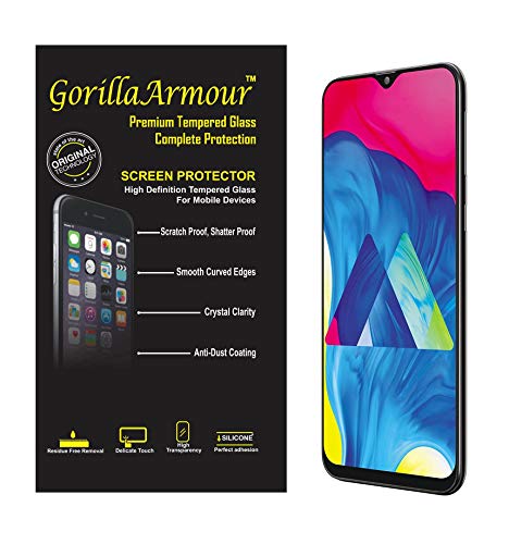 Product Cover Gorilla Armour Premium Tempered Glass for Samsung Galaxy M20 | 9H Strong, 0.3 mm, Chemically Strong Tempered Glass only for Samsung Galaxy M20 (Transparent)
