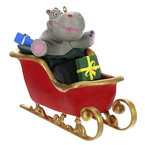 Product Cover Hallmark Keepsake Ornament 2019 Year Dated Hippo in Sleigh Musical (Plays I Want a Hippopotamus for Christmas Song)