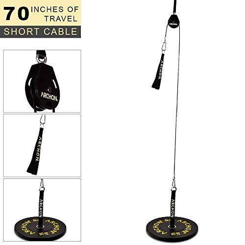 Product Cover ARCHON Fitness Single Pulley Cable Station | Cable Machine | Pulley System | LAT Pull | Triceps Rope | Biceps Curl | Home Gym Equipment | Workout Accessories | Cable Machine Attachments