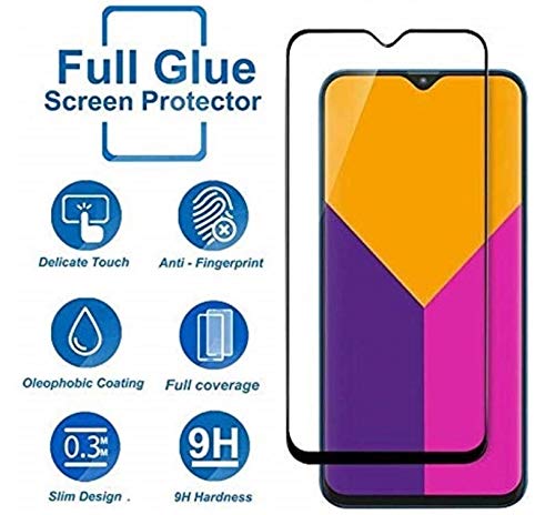 Product Cover Remembrand Tempered Glass for Samsung Galaxy M20 (Black)-Edge to Edge Full Screen Coverage