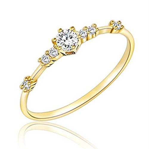 Product Cover Cz Ring,Alalaso Women Fashion Eternity Thin Rings Plating Wedding Jewellery