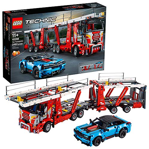 Product Cover LEGO Technic Car Transporter 42098 Toy Truck and Trailer Building Set with Blue Car, Best Engineering and STEM Toy for Boys and Girls (2493 Pieces)