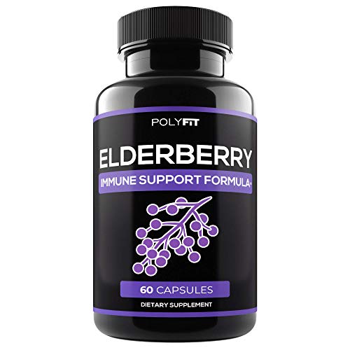 Product Cover Elderberry Capsules - Natural Black Elderberry Supplement - Immune Support for Adults - 60 Pills