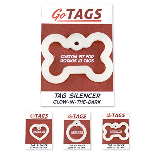 Product Cover GoTags Dog Tag Silencers, Glow in The Dark Silencer to Quiet Noisy Pet Tags