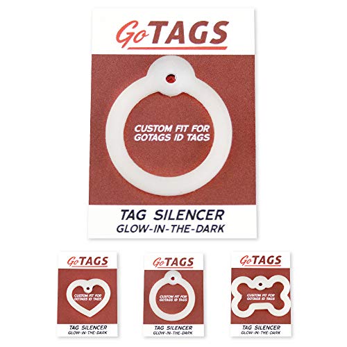 Product Cover GoTags Dog Tag Silencers, Glow in The Dark Silencer to Quiet Noisy Pet Tags