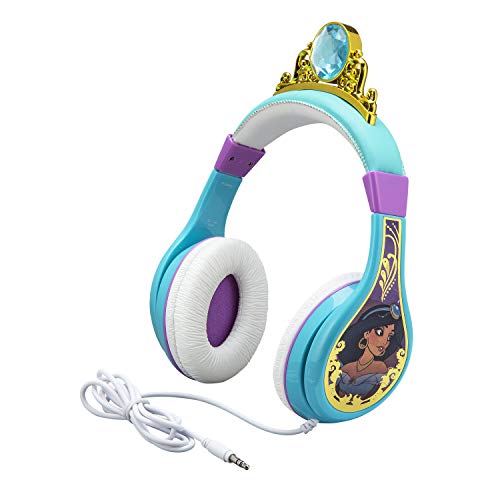 Product Cover Kids Headphones for Kids Disney Aladdin Adjustable Stereo Tangle-Free 3.5mm Jack Wired Cord Over Ear Headset for Children Parental Volume Control Kid Friendly Safe Great for School Home Travel