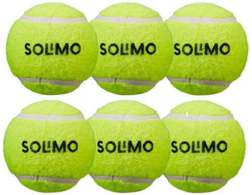 Product Cover Big Brands Amazon Brand - Solimo Rubber Tennis Cricket Ball, Set of 6