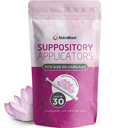 Product Cover NutraBlast Disposable Vaginal Suppository Applicators (30-Pack) | Fits Most Brands, Pills, Tablets and Boric Acid Suppositories | Individually Wrapped