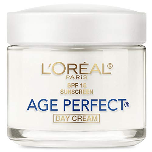 Product Cover Face Moisturizer With Spf 15 By L'Oreal Paris, Age Perfect Anti-Aging Day Cream With Spf 15 Sunscreen & Soy Seed Proteins, 3.4 Oz