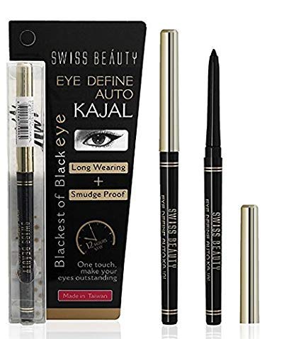 Product Cover Swiss Beauty Eye Define Auto Kajal Blackest of Black Eye, 12 Hours Stay, Smudge Proof and Long Wearing