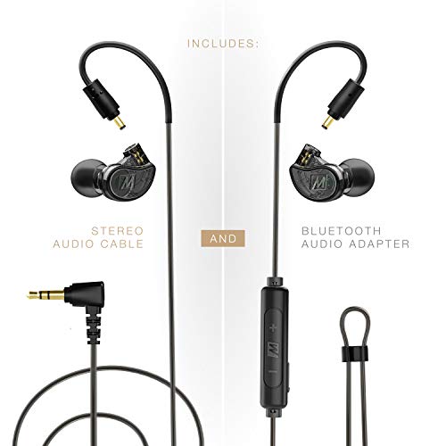 Product Cover MEE audio M6 PRO 2nd generation Musicians' In-Ear Monitors Wired + Wireless Combo Pack: includes stereo audio cable and Bluetooth audio adapter (Black)