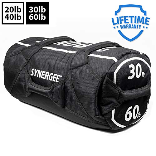 Product Cover Synergee Adjustable Sandbag for Fitness - Up to 60 lbs - Adjustable Filler Bags - Heavy Duty Weight Bag