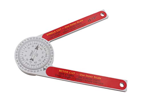 Product Cover Miter Saw Protractor angle measuring transfer rule replace for the #505P-7 Protractor for miter cuts, plumbers, carpenters plastic red