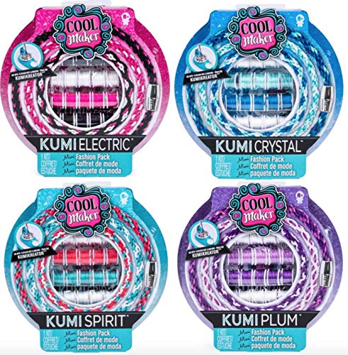 Product Cover Cool Maker KumiKreator Fashion Pack Refill Bundle Includes - KumiElectric, Spirit, Plum, Crystal Friendship Bracelet Maker Pack from