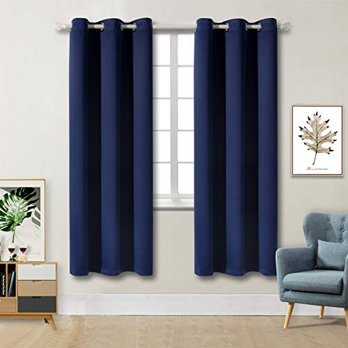 Product Cover BGment Blackout Curtains for Living Room - Grommet Thermal Insulated Room Darkening Curtains for Bedroom, Set of 2 Panels (42 x 72 Inch, Navy Blue)