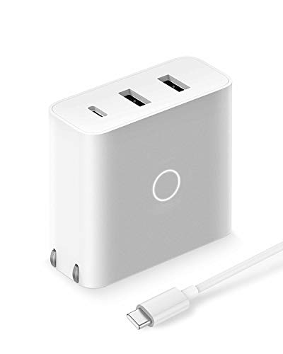 Product Cover ZMI zPower 3-Port Travel Charger: 45W USB-C PD and 18W-Split Dual USB-A Wall Charger (White) [Note: This is Not a 45W PPS Charger for Galaxy Note10+]