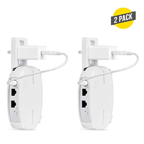 Product Cover AC Outlet Mount Compatible with Samsung SmartThings WiFi - Flexible mounting Option for Your Samsung SmartThings WiFi (White, 2 Pack)