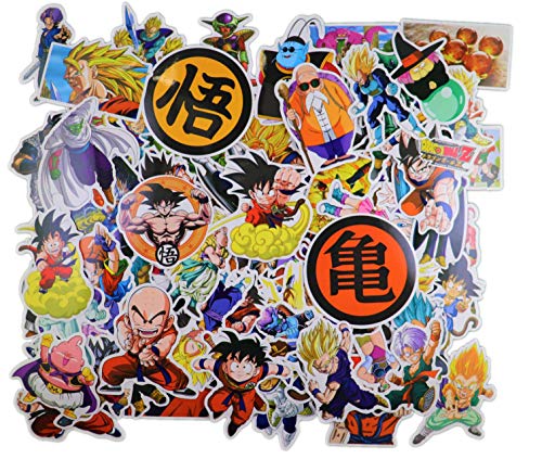 Product Cover Dragon Ball Z Stickers [100pcs] Anime Vinyl Sticker for Nintendo Switch Laptop Water Bottle Bike Car Motorcycle Bumper Luggage Skateboard Graffiti Cute Animal Monsters Decal Best Gift for Kid Childre