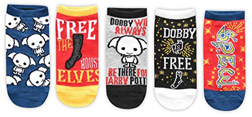 Product Cover Harry Potter Kids Dobby House Elves 5 Pack Low Cut Socks