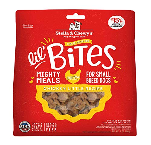 Product Cover Stella & Chewy's Freeze-Dried Raw Lil' Bites Chicken Little Recipe Small Breed Dog Food, 7 oz. Bag
