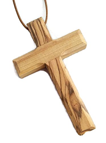 Product Cover HJW Large Christian Cross Olive Wood Pendant (Genuine Product)