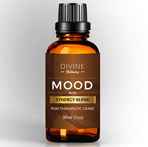 Product Cover Divine Botanics Mood Bliss Headache and Migraine Relief Essential Oil Blend of Peppermint, Sage, Cardamom, Ginger, and Fennel Essential Oils 30ml