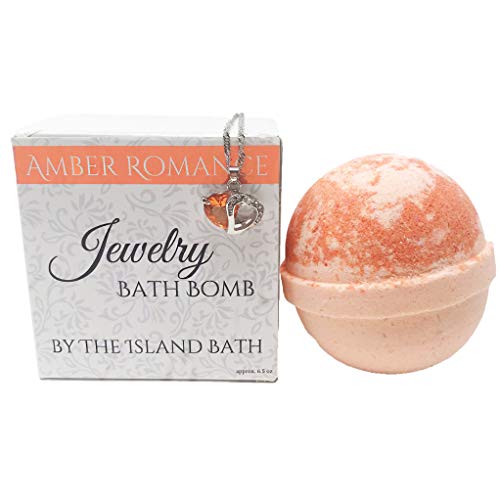 Product Cover Jewelry Bath Bomb with Heart Necklace - XL- Made in USA (Amber Romance)