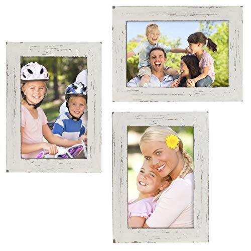 Product Cover Rustic Torched Wood Picture Frames: Includes three 4