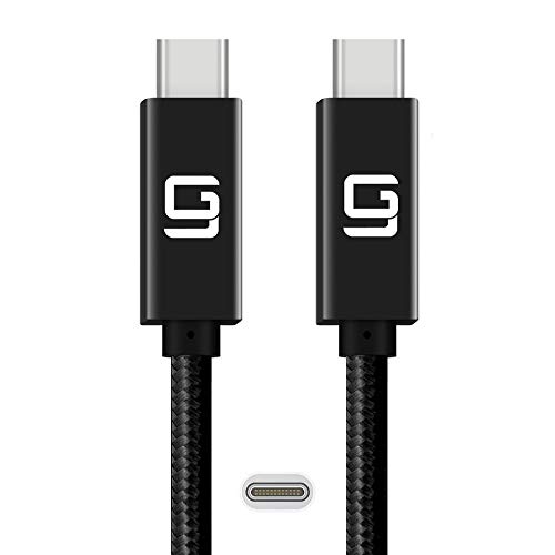 Product Cover GodSpin USB-C to USB-C Cable (20Gbps) SuperSpeed [Certified] USB Type-C to USB Type-C, 100W Power (USB 3.1 & 3.2 Compatible) Nylon Braided, Dual 4k or Single 5k @60hz Display (1.6ft/20Gbps)