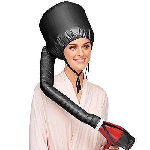 Product Cover Aisilk Portable Hair Dryer Bonnet Attachment - Adjustable Hair Dryer Bonnet for Hair Styling, Hair color, Hair condition and more - Black