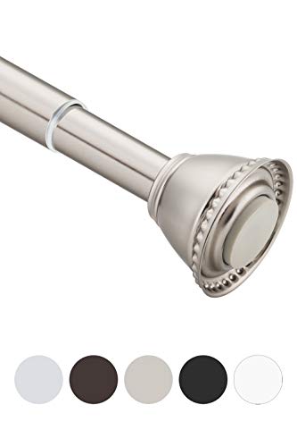 Product Cover Amazer Shower Curtain Rod, 54-90 Inches Rust-Resistant Curtain Rod Adjustable Spring Tension Shower Rod for Bathroom, Nickel