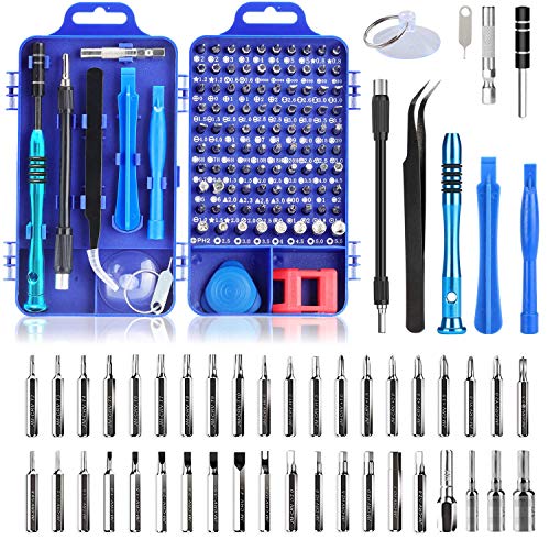 Product Cover Eocean 110 in 1 Professional Screwdriver Multi-Function Magnetic Repair Tool Kit Compatible with iPhone/iPad/Android/Computer/Laptop/PC (Blue)