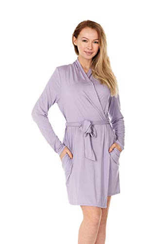 Product Cover X America Junior and Plus Size Robes for Women with Pockets and Belt 10+ Colors! (Medium, Lavender)
