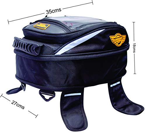 Product Cover Guardian Gears Jaws Mini 18L Magnetic Tank Bag with Rain Cover for All Motorbikes with a Metal Tank