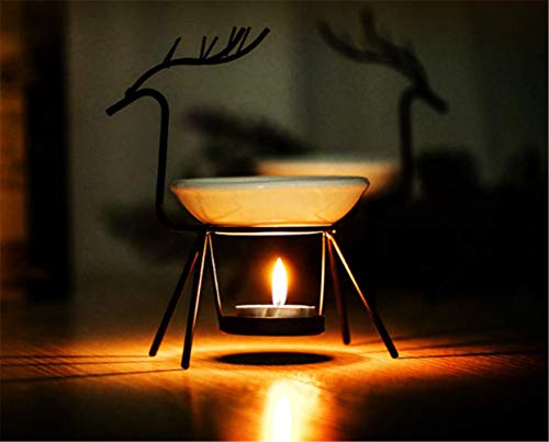 Product Cover YMOON Reindeer Tea Light Candle Holder & Wax Warmer, Aromatherapy Essential Oil Burner, 6 Inch Tall