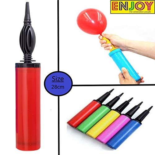 Product Cover Enjoy Handy Air Balloon Pumps for Foil Balloons and Inflatable Toys Party Accessory (Set of 1,Size 27cm, Multi Color)