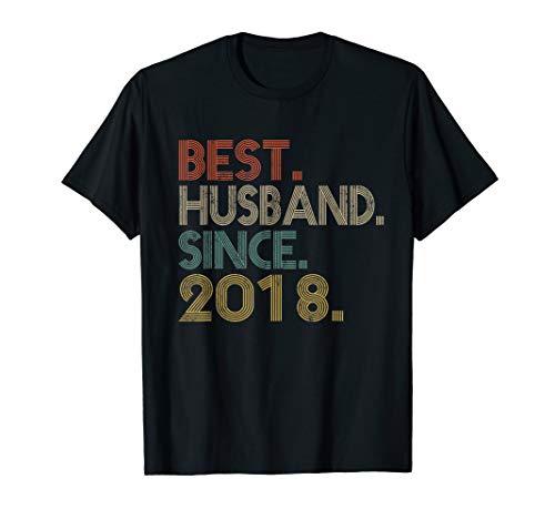 Product Cover 2nd Wedding Anniversary Gift Best Husband Since 2018 T-Shirt