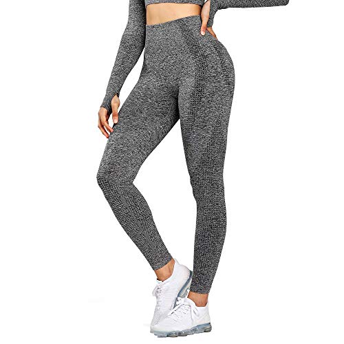 Product Cover Aoxjox Women's High Waist Workout Gym Vital Seamless Leggings Yoga Pants (Charcoal Grey Marl, Small)